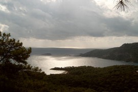 Sturmwolken &uuml;ber Gemiler Beach - November 2004 - &copy; Regina F. Rau Germany